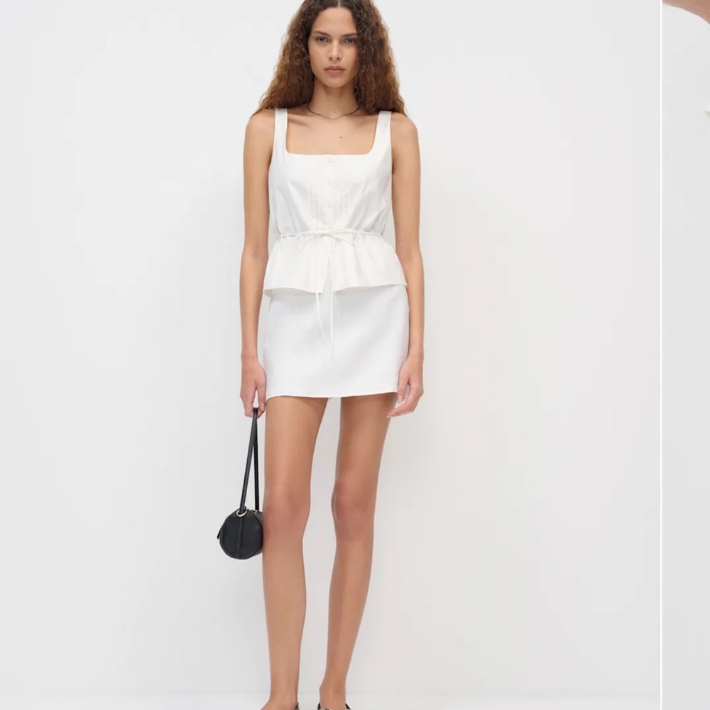 Reformation White Mini Skirt